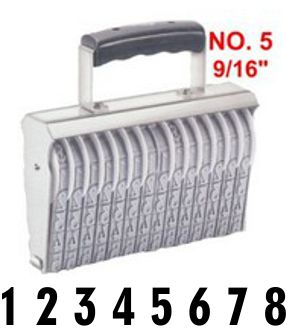 Shiny Size 5-8 Numbering Band Stamp