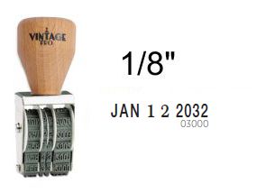 Vintage Pro Date Stamp With Year - 1/8" Bands