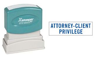 Xstamper Pre-Inked Stock Stamp "ATTORNEY-CLIENT PRIVILEGE"
Xstamper Stock Stamp