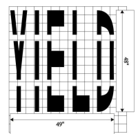 48" YIELD Federal Spec Stencil